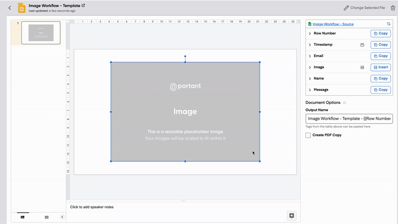 Animation resizing image in Google Slides