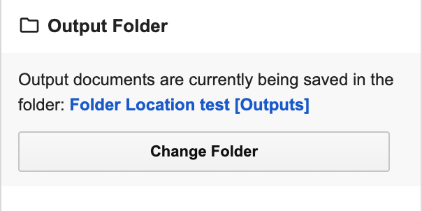 Portant Data Merge - Change folder setting